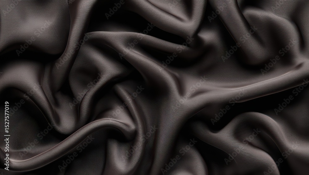 Obraz premium Draped dark brown satin