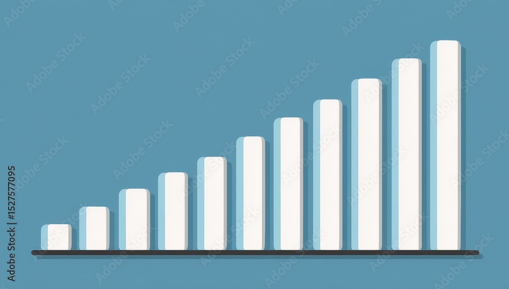 Upward trending bar graph Upward trending bar graph