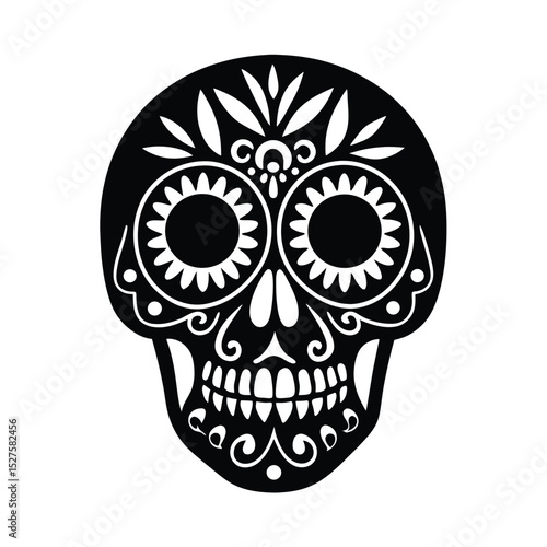 Skull Day of the Dead Vector Illustration