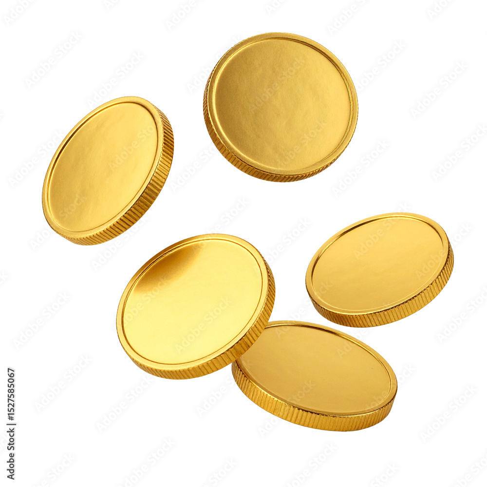 Gold coins transparent background Gold coins transparent background