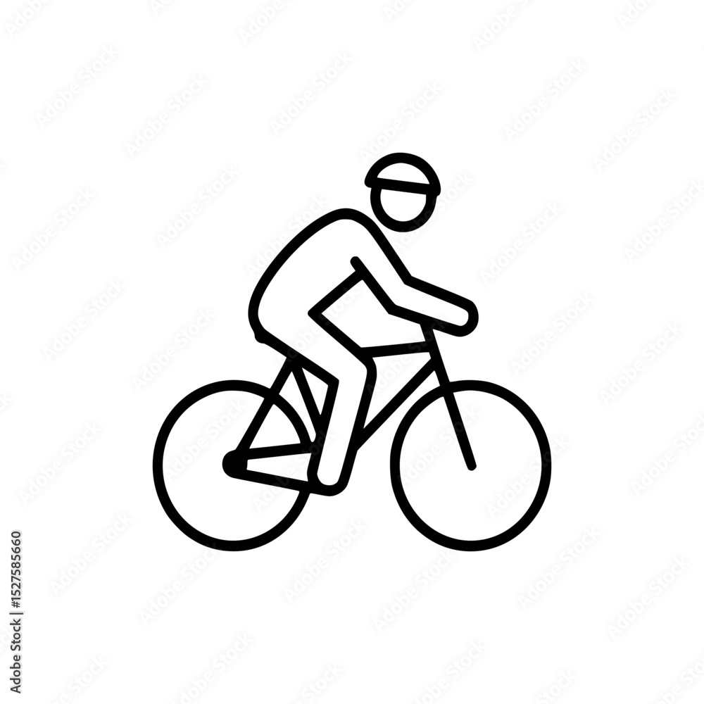 Obraz premium Cycling Icon Person Riding Bicycle