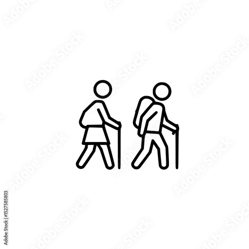 Hiking Couple Icon