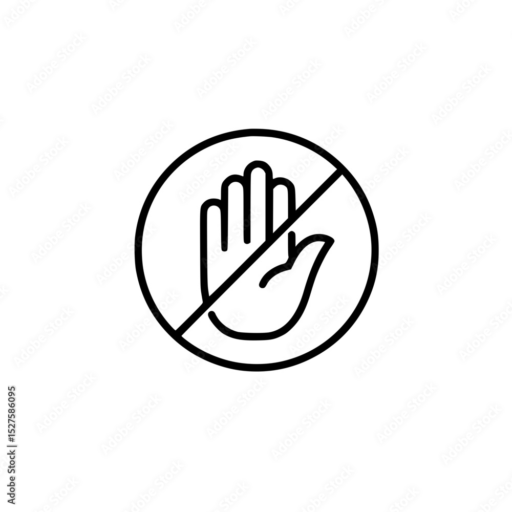 Stop Hand Icon Stop Hand Icon