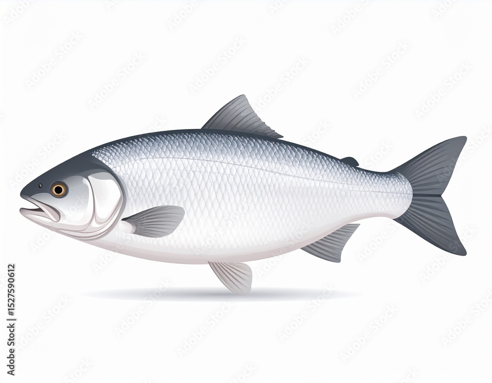 Obraz premium fish as a vector file isolated on white