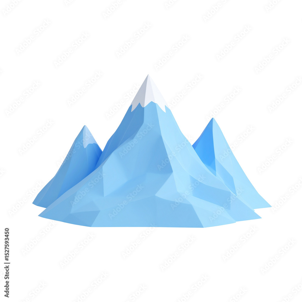 Fototapeta premium Blue mountain icon vector illustration design for a nature symbol