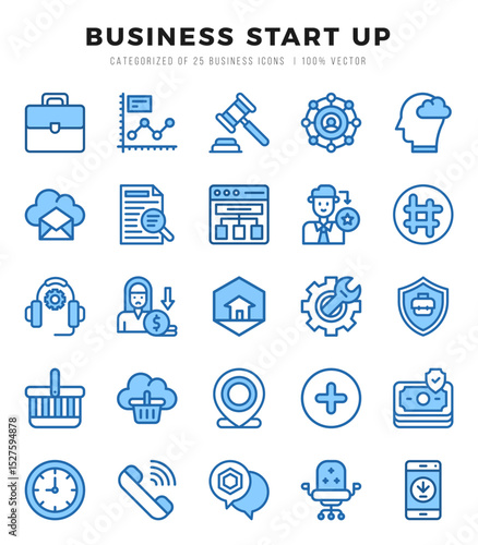 Business Start Up Icon Bundle 25 Icons for Websites and Apps
