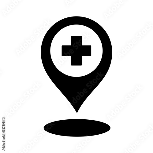 Medical Center Icon Glyph