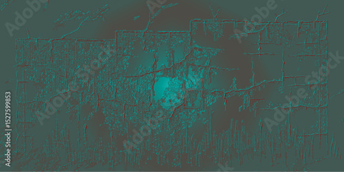 teal color showing cracked and aged surface details design  creating a vintage and distressed design.
