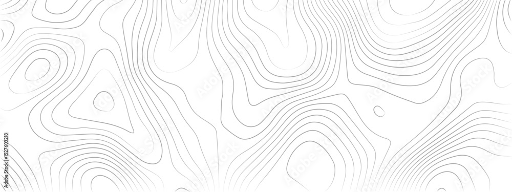 Minimalist Transparent PNG Topographic Map with Fluid, Wavy Lines and a Pure White Background, Crafted for Sleek, Contemporary Graphic Design and Geospatial Applications