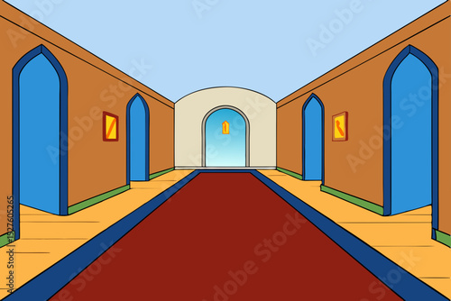 Enigmatic Palace Corridor A Journey Through Architectural Grandeur