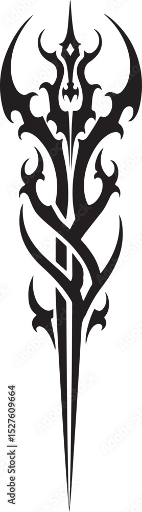 Fototapeta premium Tribal Flame and Dragon Tattoo Designs vector