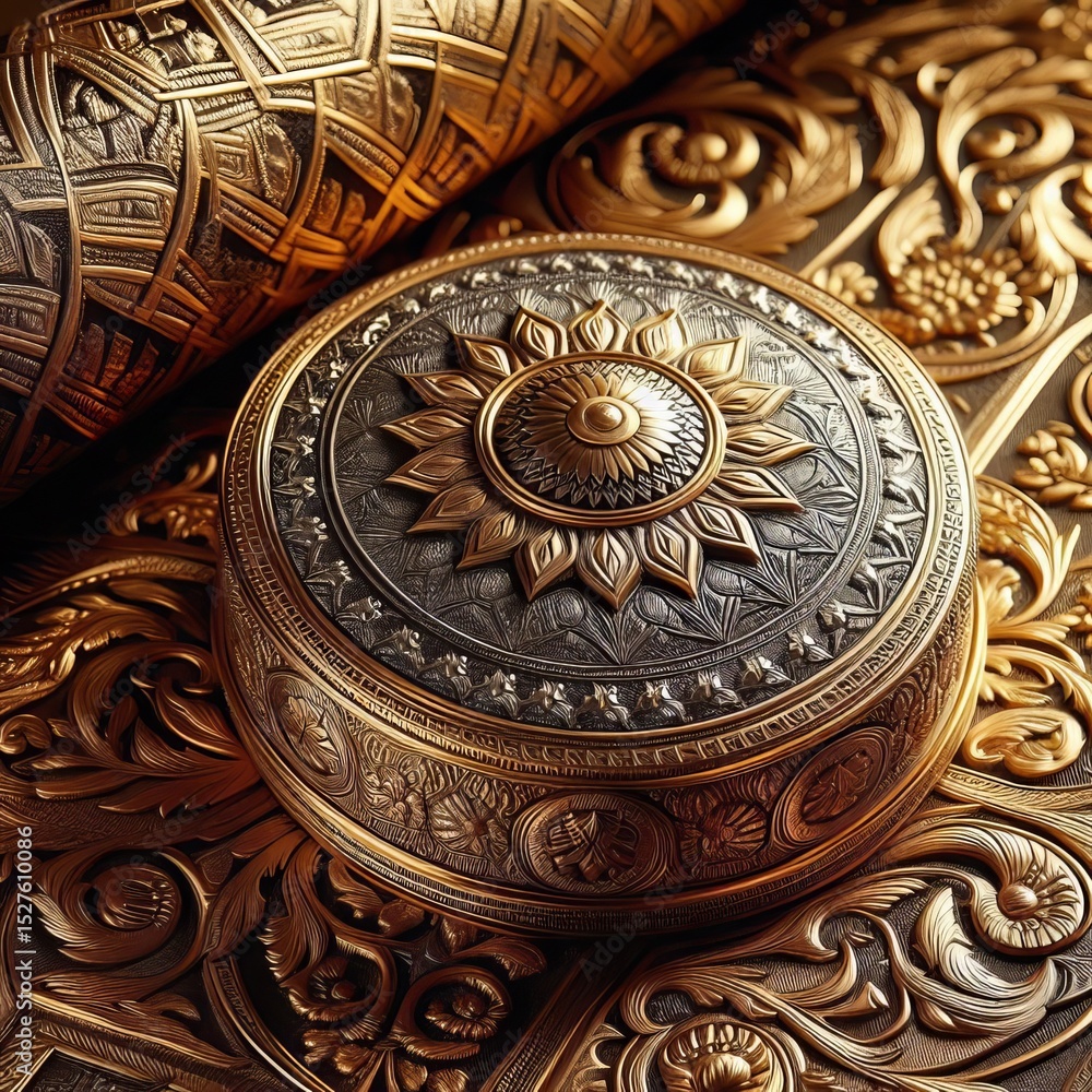Brocade A foil is applied and Brocade A foil is applied and