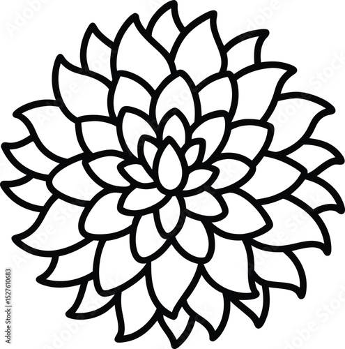 Crown Imperial Outline: Flower Icon