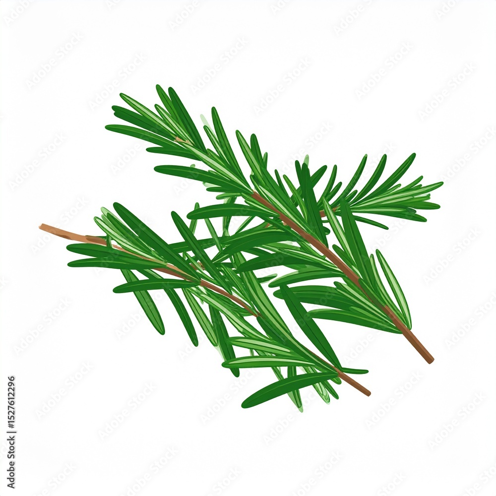 Fototapeta premium Rosmarin as a vector file isolated on white