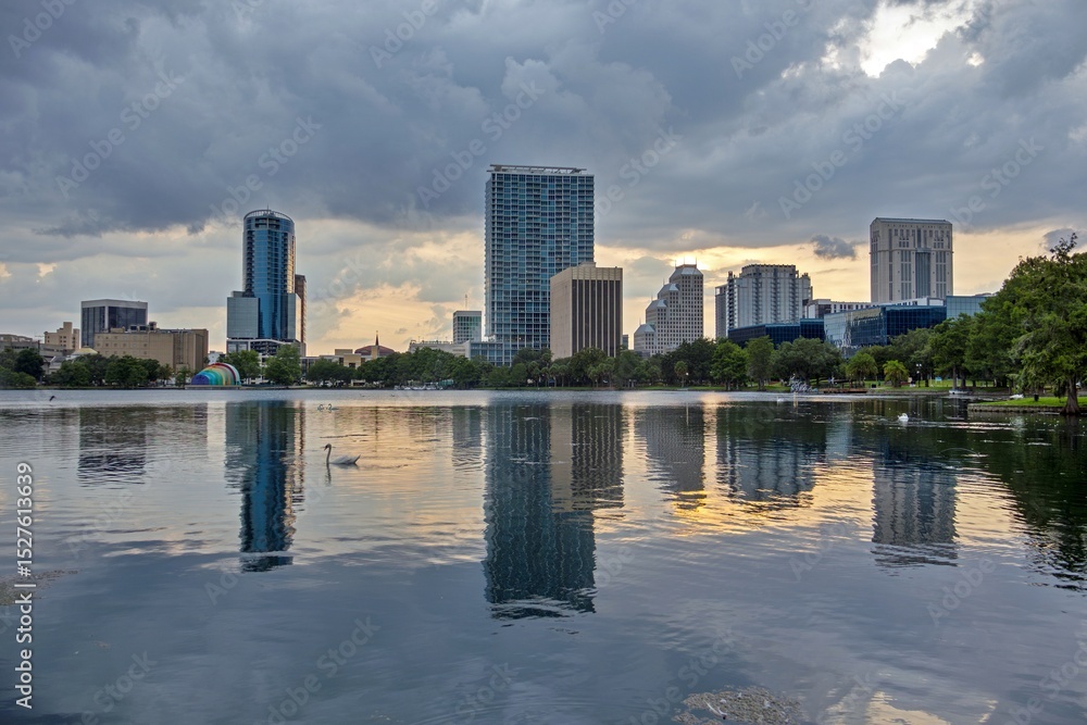 Fototapeta premium Orlando, Florida skyline at sunset