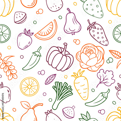 Assorted Fresh Fruits and Vegetables – Healthy Food Bundle on Transparent Background