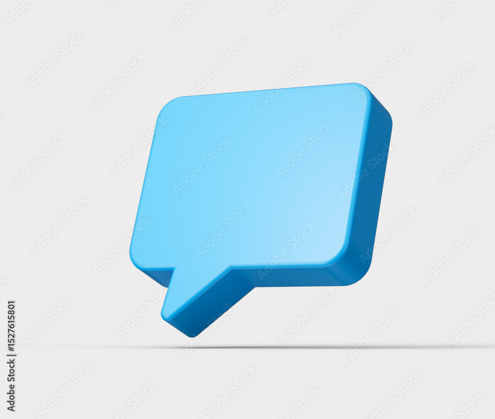 3D Blue chat icon, symbolizing messaging, communication and conversation. 3d illustration 3D Blue chat icon, symbolizing messaging, communication and conversation. 3d illustration