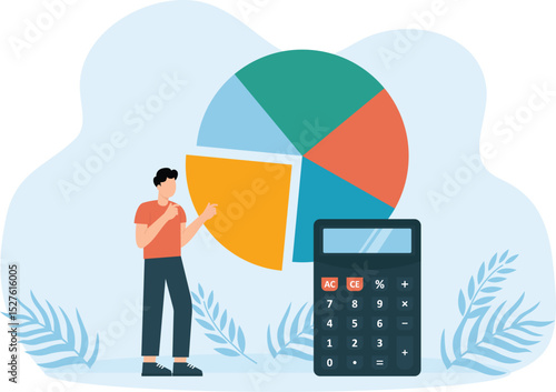 Stock or fund market volatility and Economy Crisis. Inflation effect and Adjusting strategies to cope with changing market conditions. Businessman adjusts his investment portfolio.
