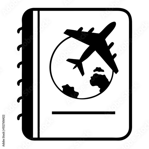Travel Guidebook with Airplane and Globe Design for Travel Blogs, Tourism Websites, Adventure Planning, Itinerary Design, and Vacation Inspiration  