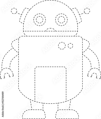Robot Line Tracing and Coloring