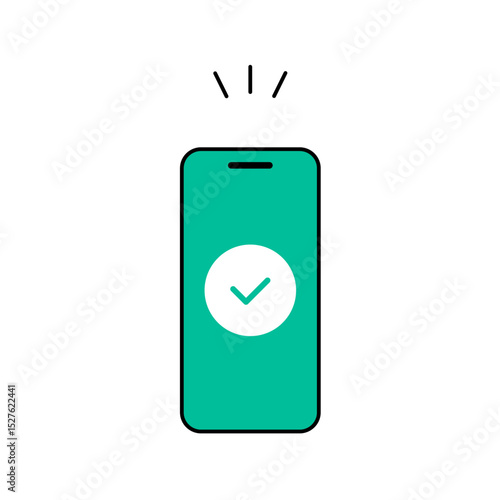 スマートフォンで完了するイメージイラスト素材
