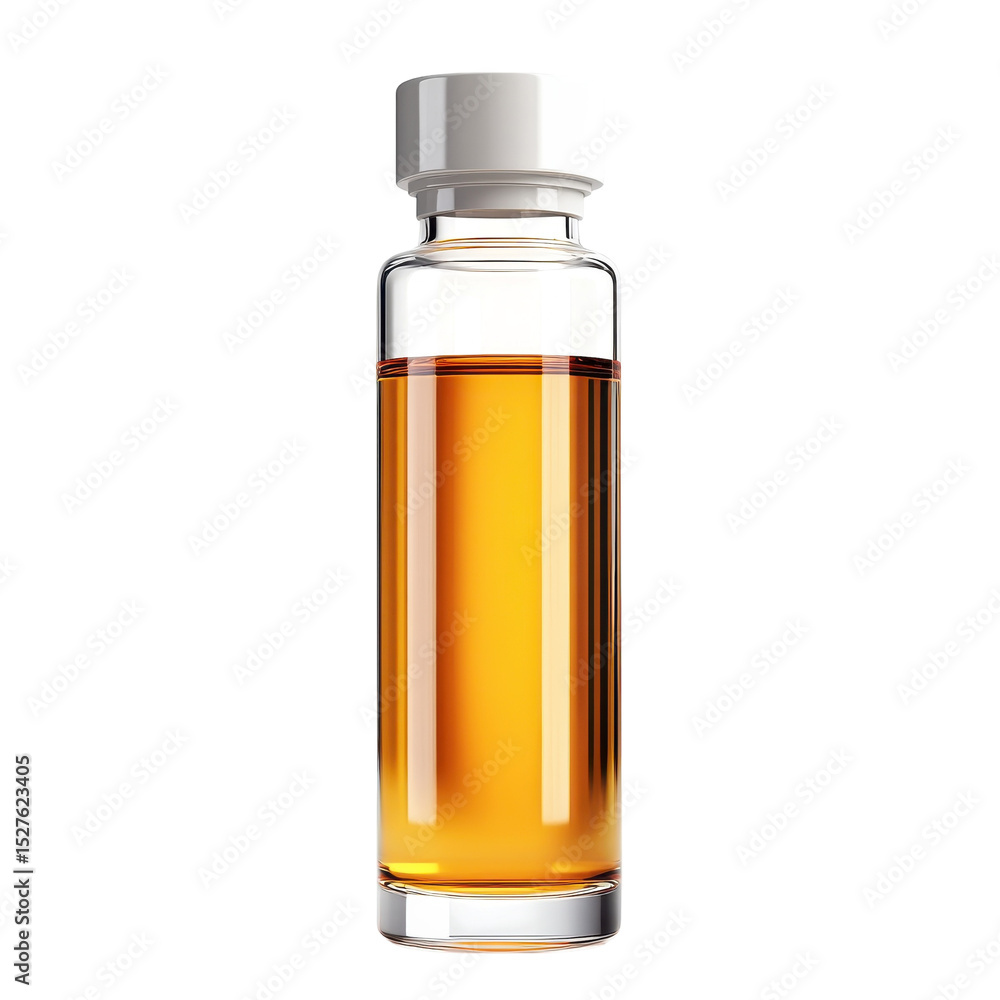 Amber Elixir Glass Bottle of Liquid Medicine Serum or Oil Vial on Black on transparent background Amber Elixir Glass Bottle of Liquid Medicine Serum or Oil Vial on Black on transparent background