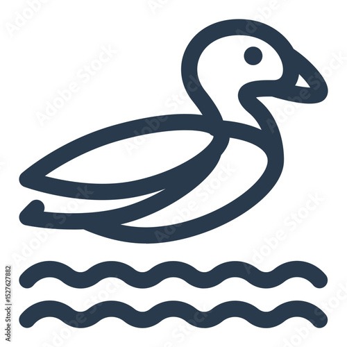 Loonie Coin with Bird in Center Circle