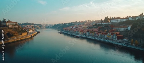 Beautiful view of the city of Porto on a beautiful summer day.