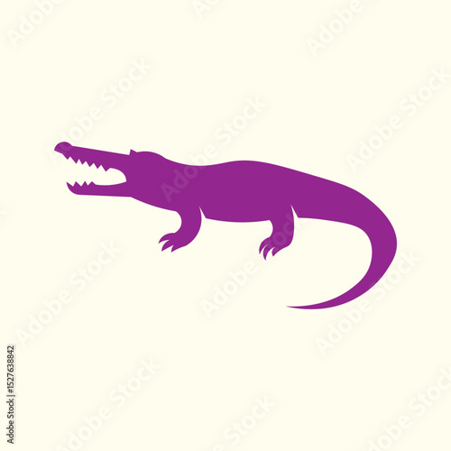 Crocodile trendy artwork pretty abstract vector illustration colorful applied design