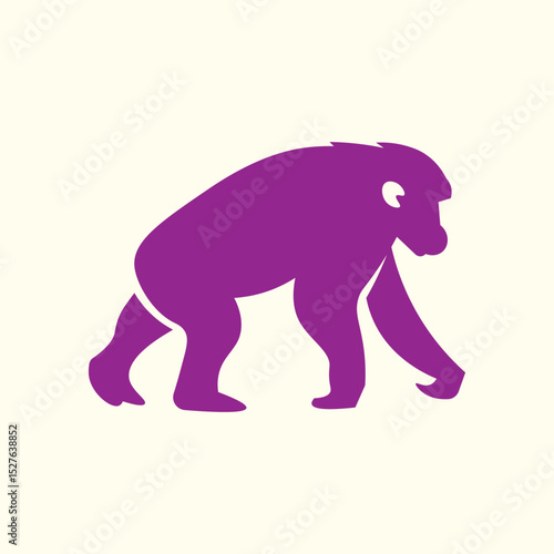 Chimpanzee trendy artwork pretty abstract vector illustration colorful applied design