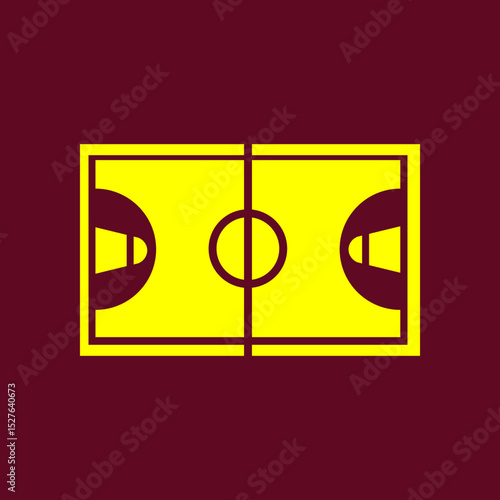 Basketball Court trendy artwork delightful abstract vector illustration colorful applied design
