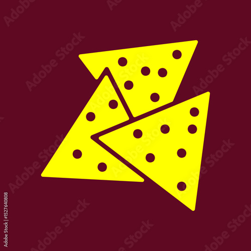 Tortilla Chip trendy artwork delightful abstract vector illustration colorful applied design