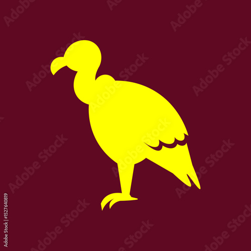 Vulture trendy artwork delightful abstract vector illustration colorful applied design