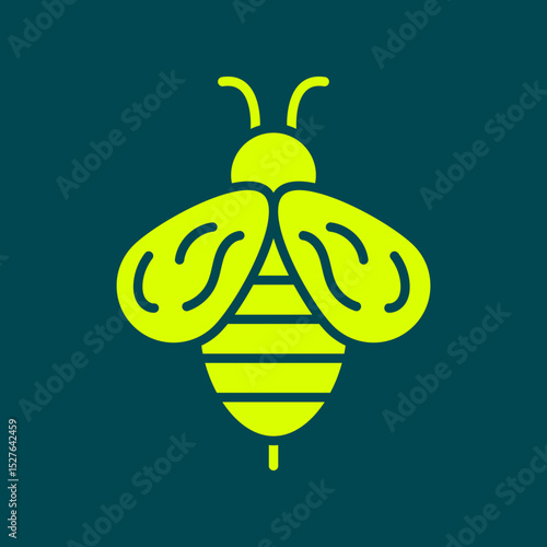 Bee trendy artwork magnificent abstract vector illustration colorful applied design