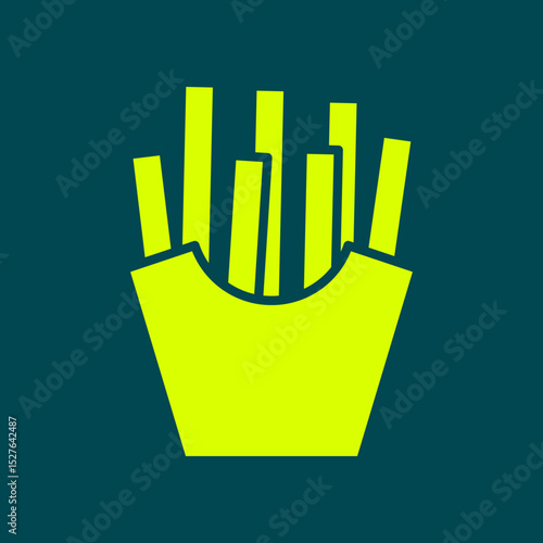 French Fries trendy artwork magnificent abstract vector illustration colorful applied design
