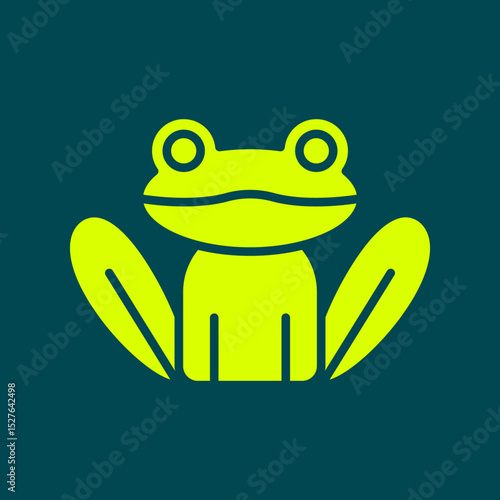 Frog trendy artwork magnificent abstract vector illustration colorful applied design
