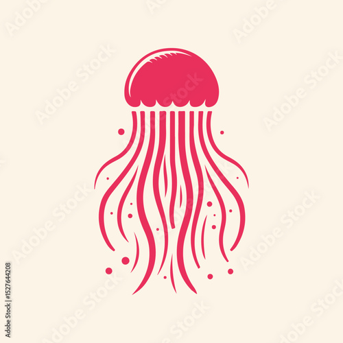 Jellyfish trendy artwork ravishing abstract vector illustration colorful applied design