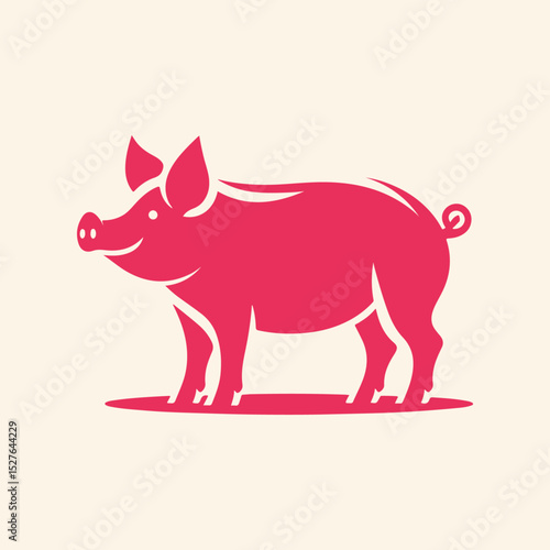 Pig trendy artwork ravishing abstract vector illustration colorful applied design