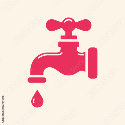 Water tap trendy artwork ravishing abstract vector illustration colorful applied design