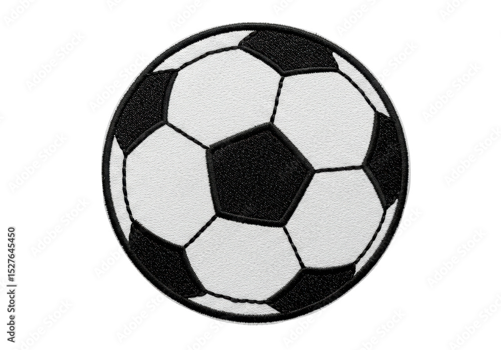 Isolated Classic Soccer Ball Embroidered Patch Design Isolated Classic Soccer Ball Embroidered Patch Design