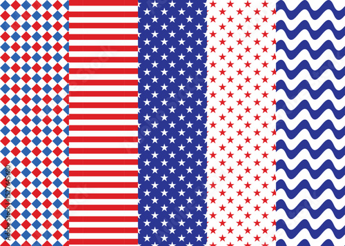 independence day 4 july pattern vector