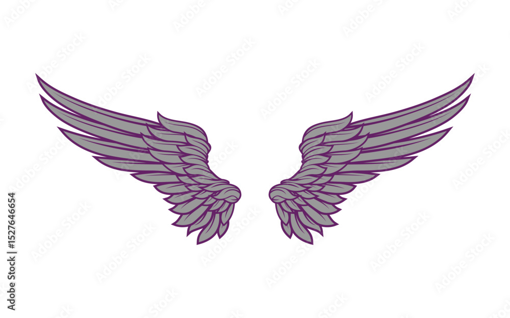 Obraz premium angel wings template vector