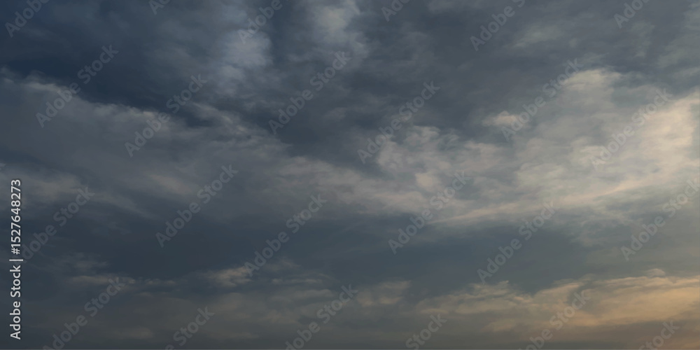 Fototapeta premium Dark cloudy sky in rainy season. Cloudy dramatic stormy grey sky background with clouds. cloudy sky, grey sky, bad weather, rainy day, winter day during a storm, sky background with clouds.