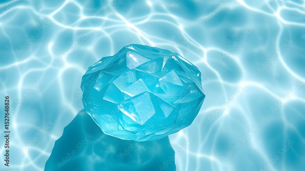 Fototapeta premium blue crystal clear water