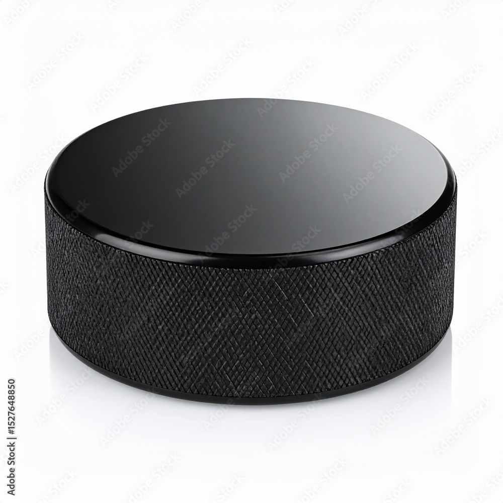 Ice hockey puck on a white background without shadows Ice hockey puck on a white background without shadows