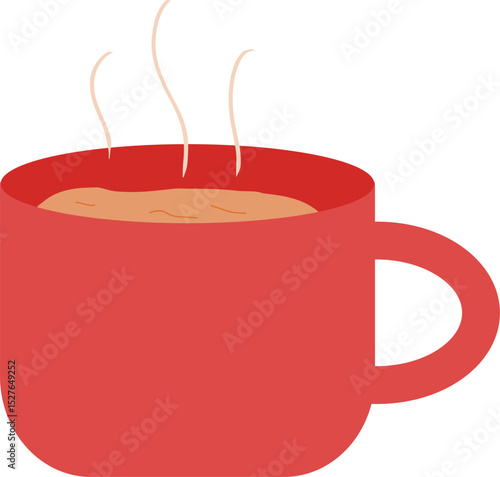 cute tea glass in vector organic shape cozy homey