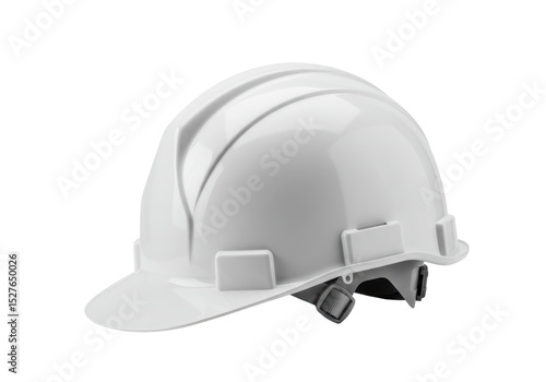 Isolated White Construction Safety Helmet
