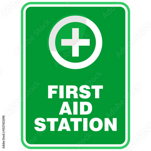 First Aid Station, sign vector