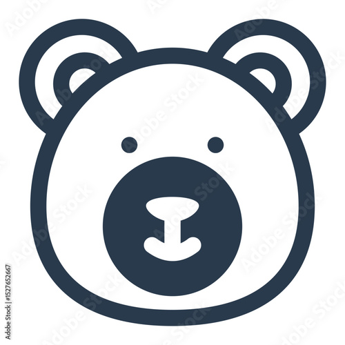 Polar Bear Vector Icon for Canada Day