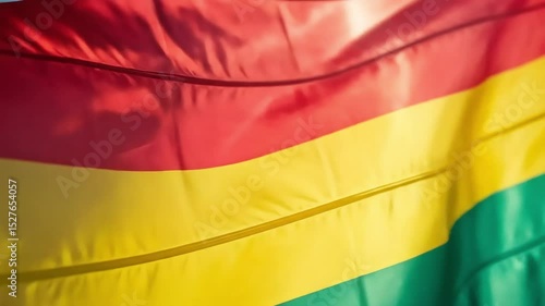 Close up of pan african flag for juneteenth emancipation celebration